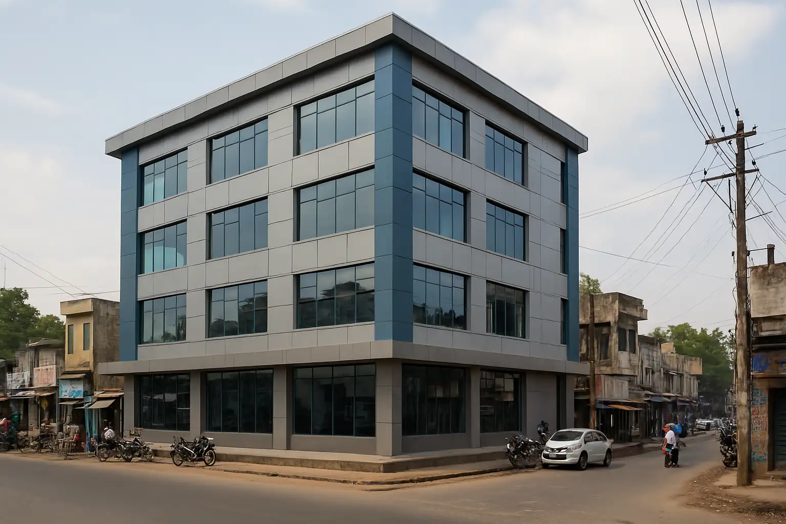 Commercial steel building project